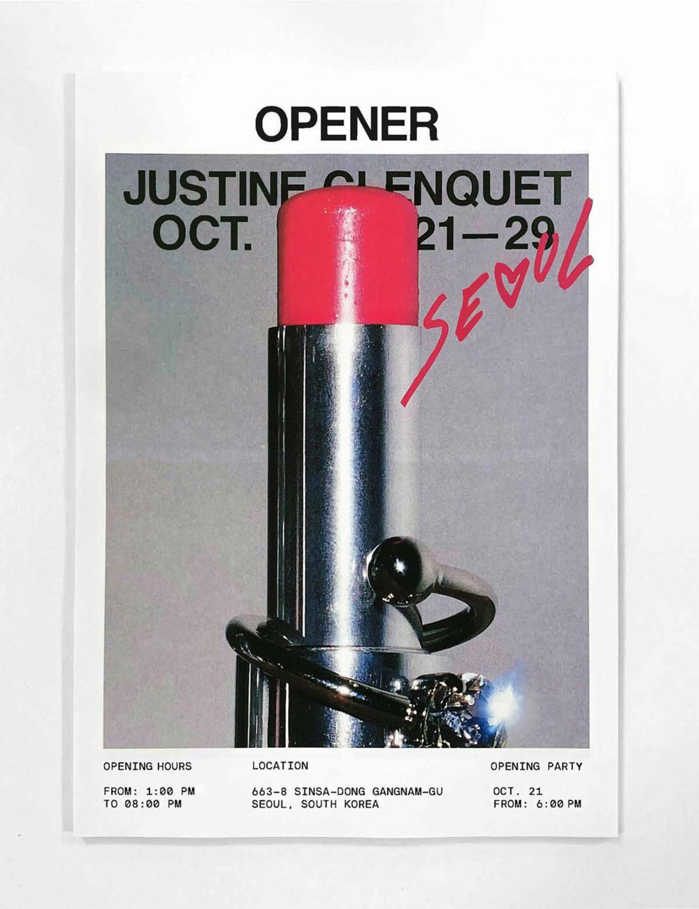 [OPENER X JUSTINE CLENQUET] POP-UP EVENT &amp; OPENING PARTY