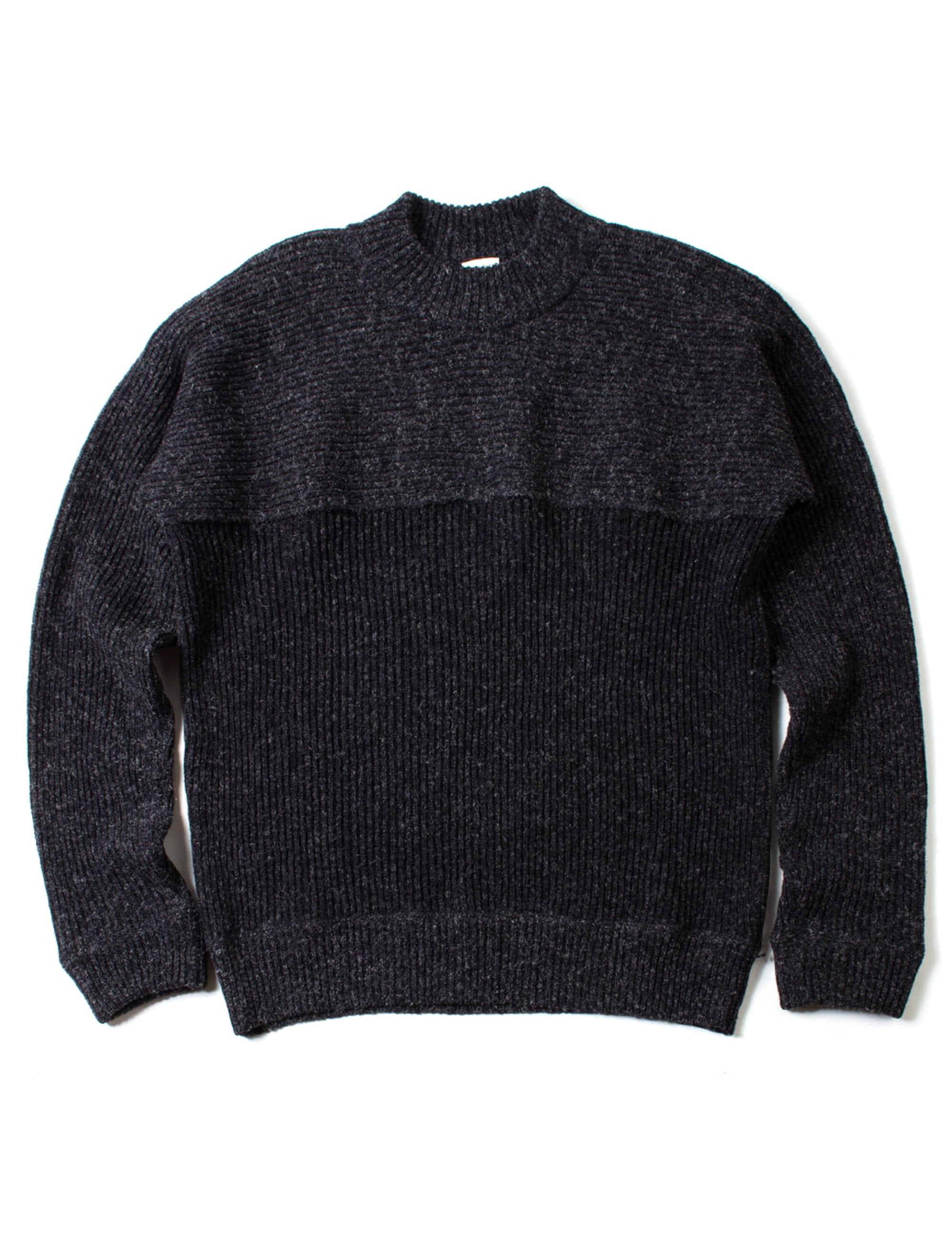 KNITTED CREW NECK SWEATER_BLACK