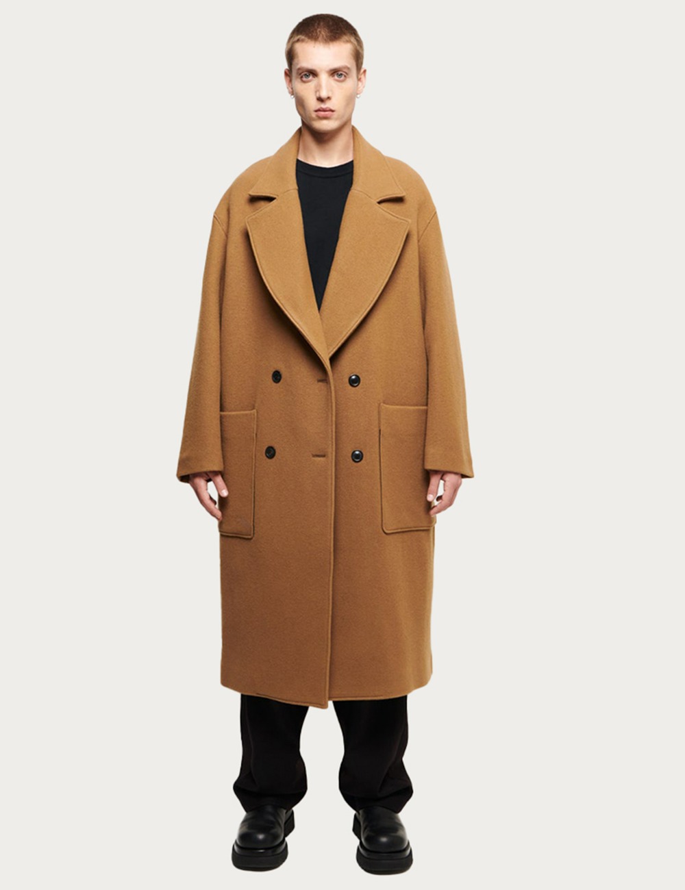 DOUBLE BRESTED COAT_CAMEL