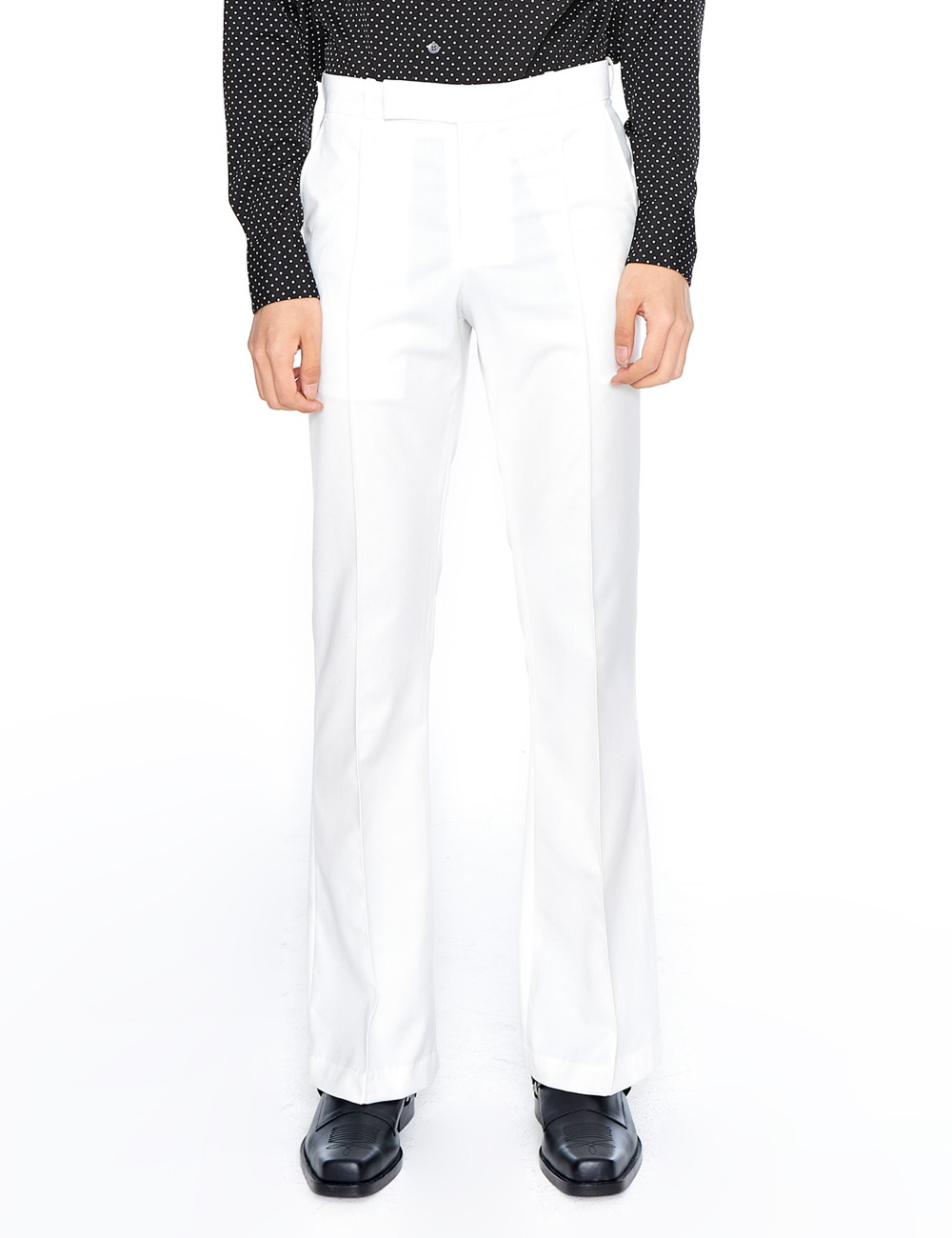 CLASSIC FLARE PANTS_WHITE