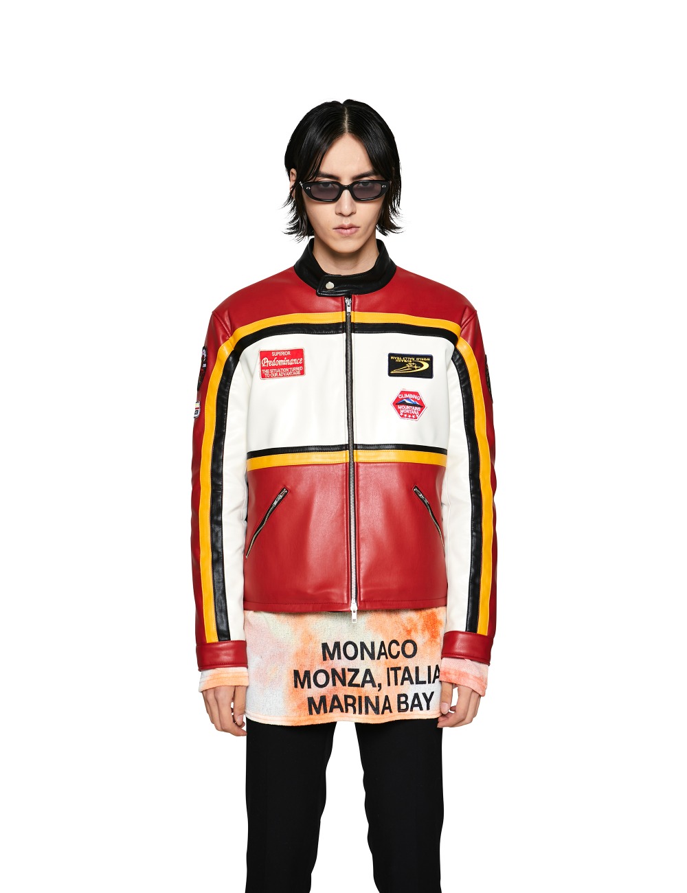 FORMULA RACING JACKET FAUX LEATHER_RED