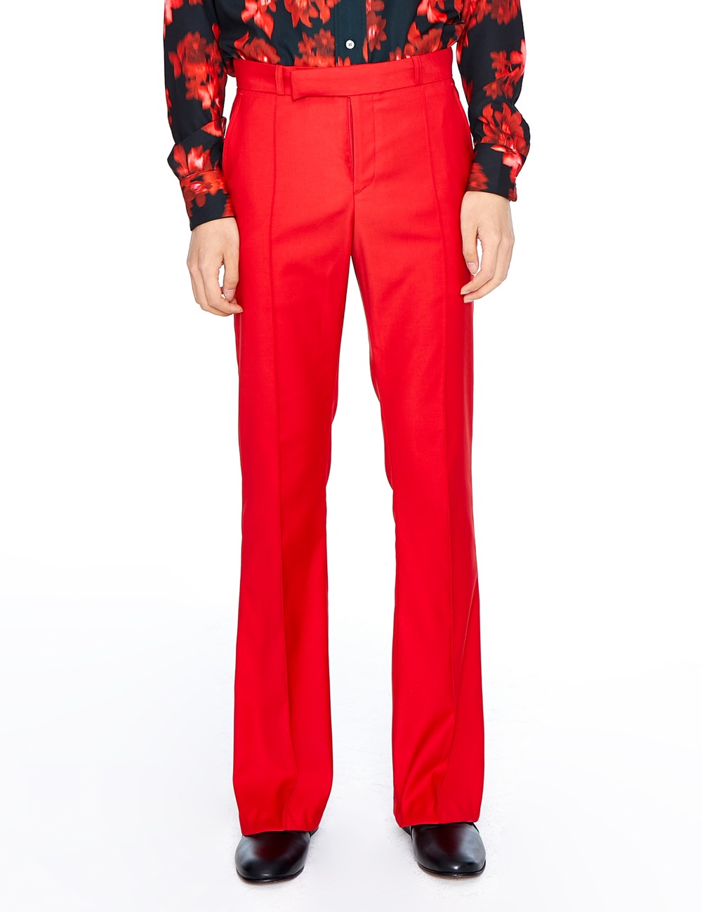CLASSIC FLARE SUIT PANTS_RED