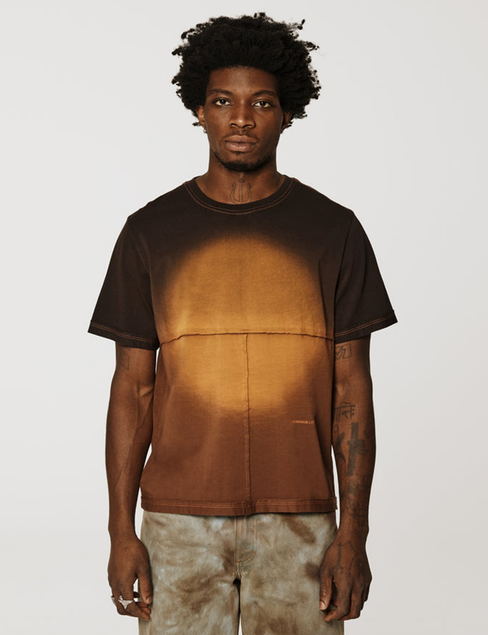 LAPPED TEE_BROWN