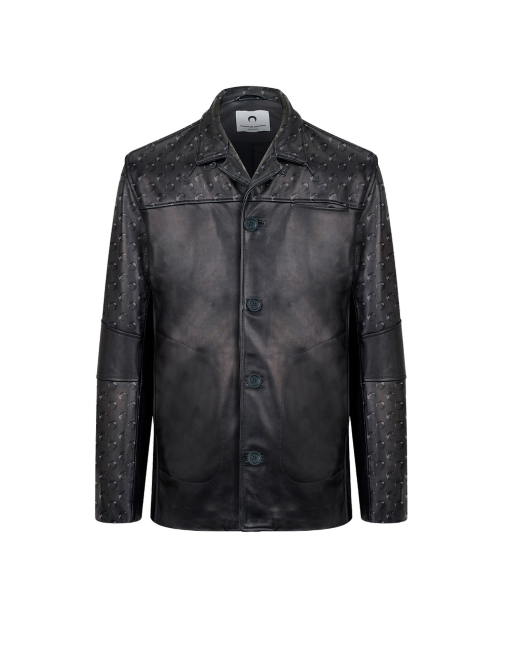 MOON LEATHER BUTTONED JACKET_BLACK
