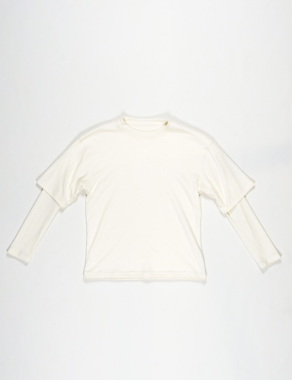 TRANSCRIPT THERMAL DOUBLE WOOL UTILITY T-SHIRT_WHITE