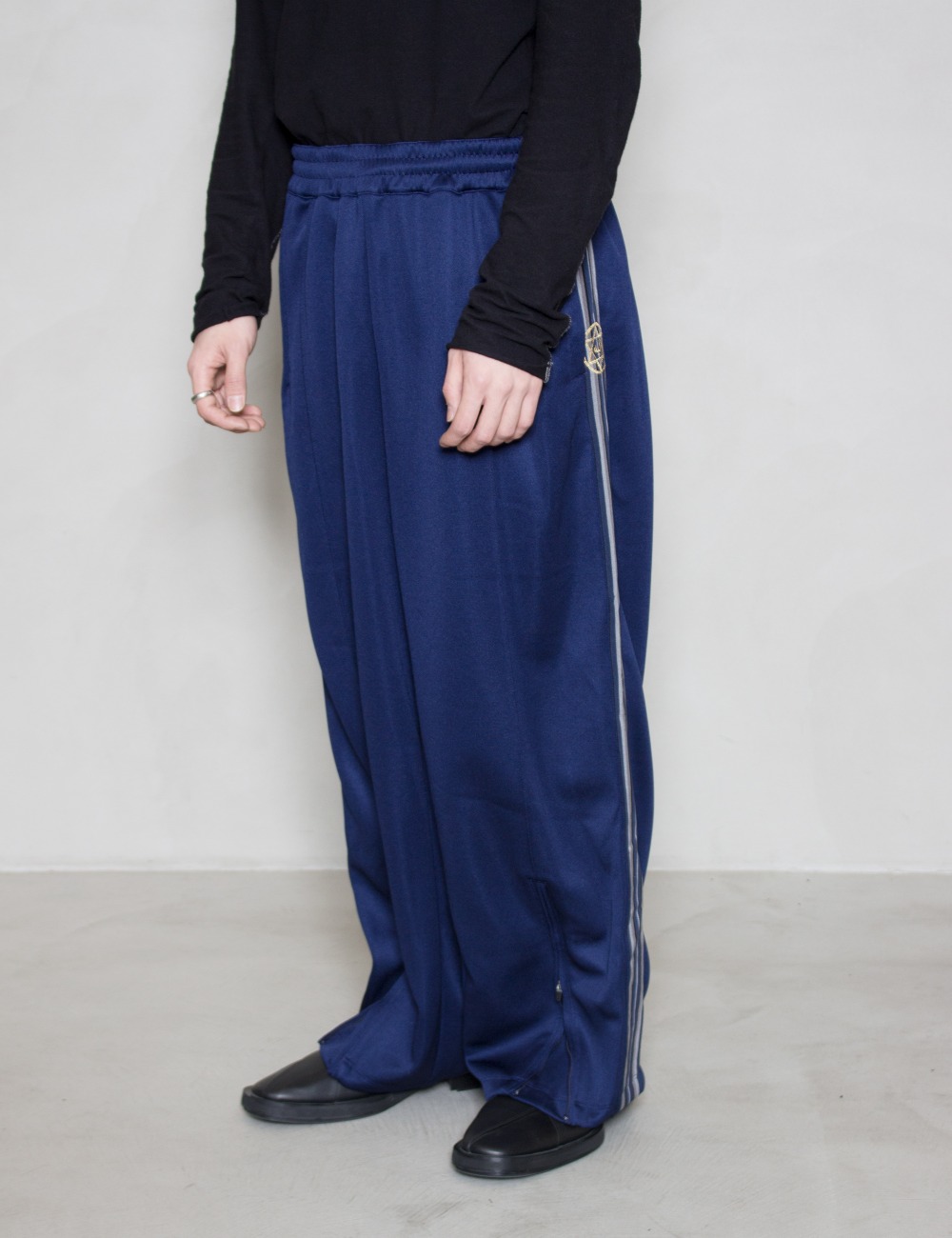 WIDE TRACK PANTS_NAVY