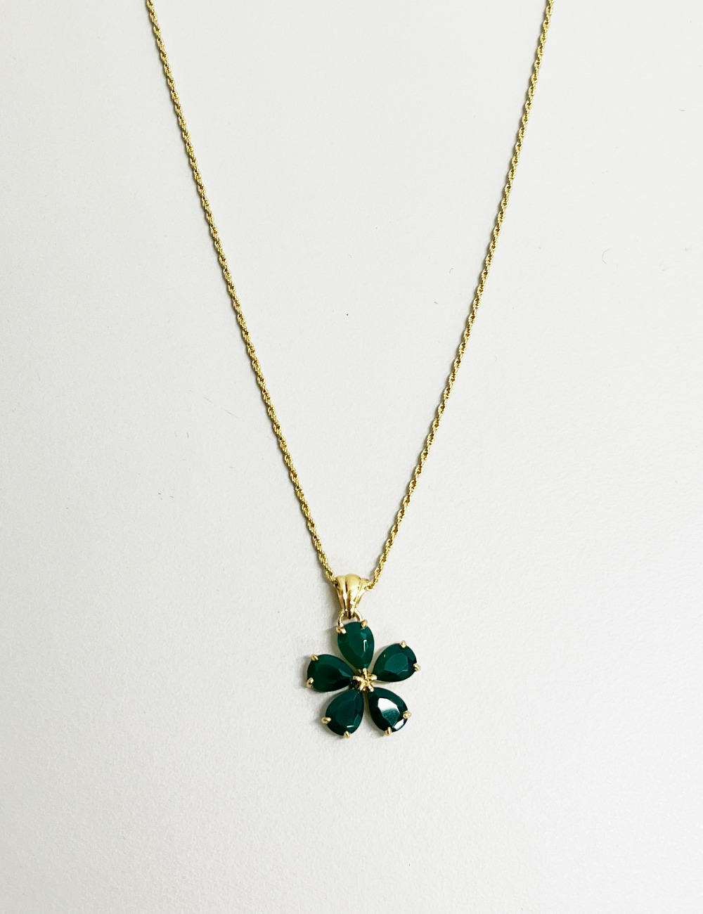 MOD STONE NECKLACE_GREEN
