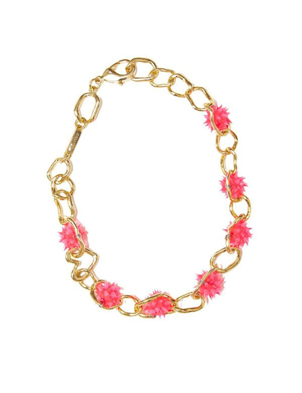 SPIKEEZ CRUSHED CHAIN NECKLACE_PINK