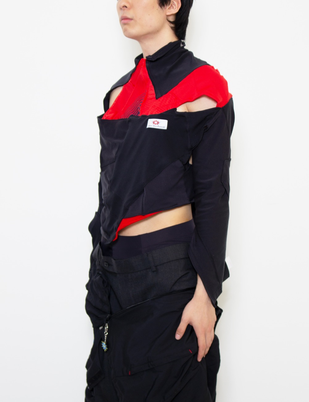 A-SYMETRIC SPORTS TOP_RED&amp;BLACK