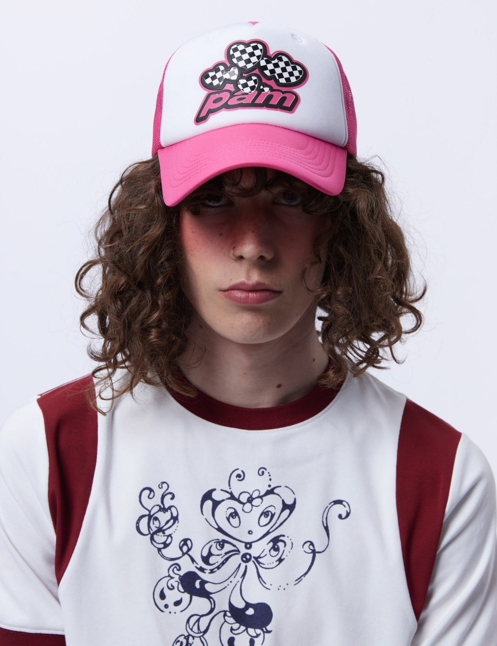 P.A.M LOVE ON THE LINE TRUCKER CAP_PINK