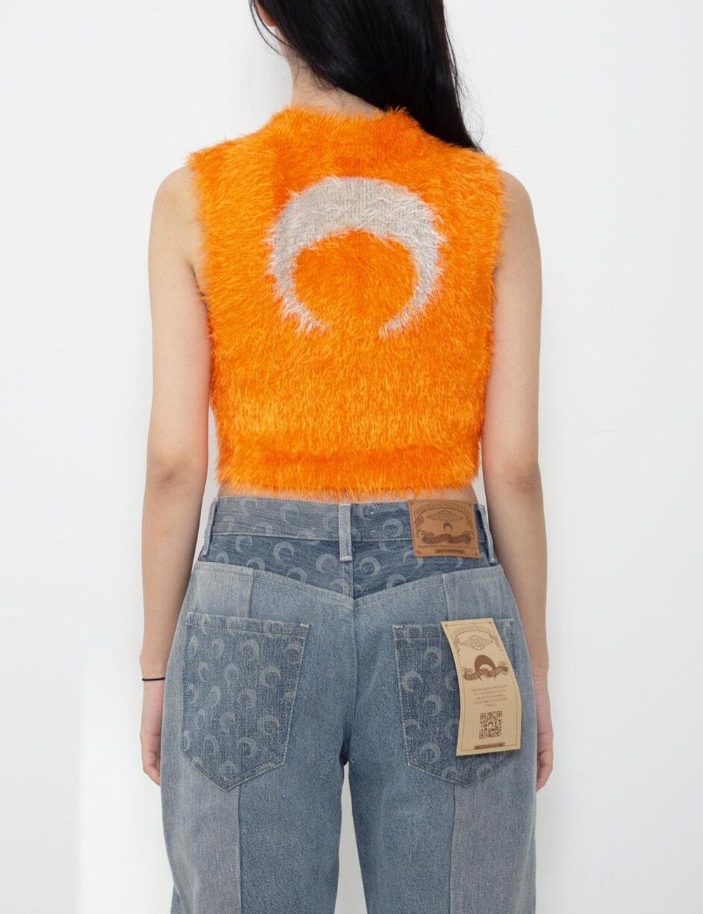 PUFFY KNIT CROPPED TOP_ORANGE