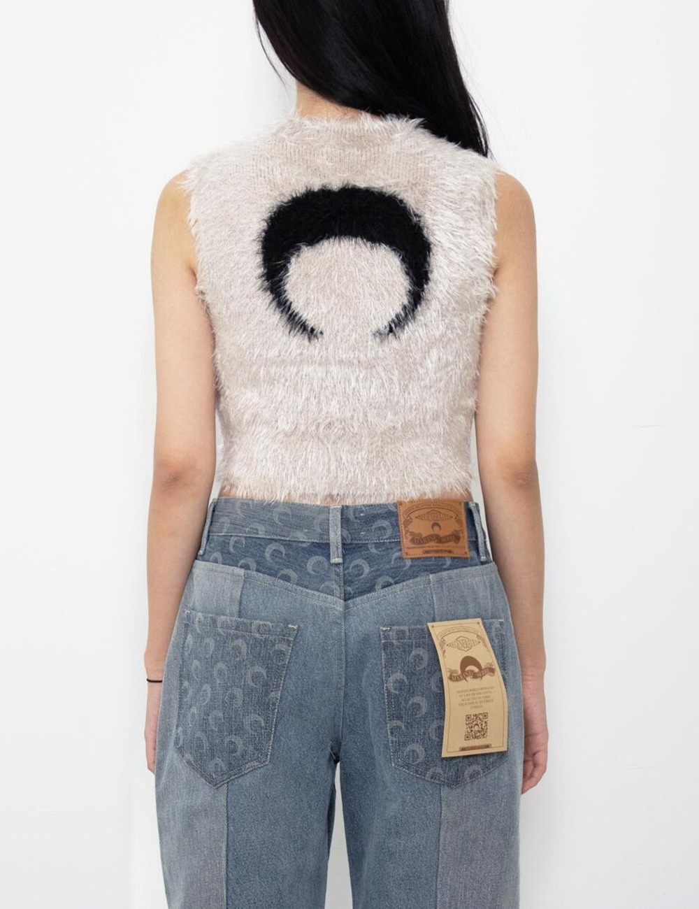 PUFFY KNIT CROPPED TOP_WHITE