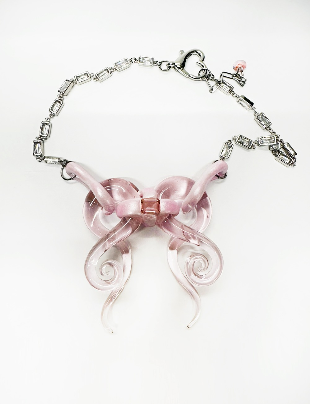 PYREX BOW NECKLACE_PINK