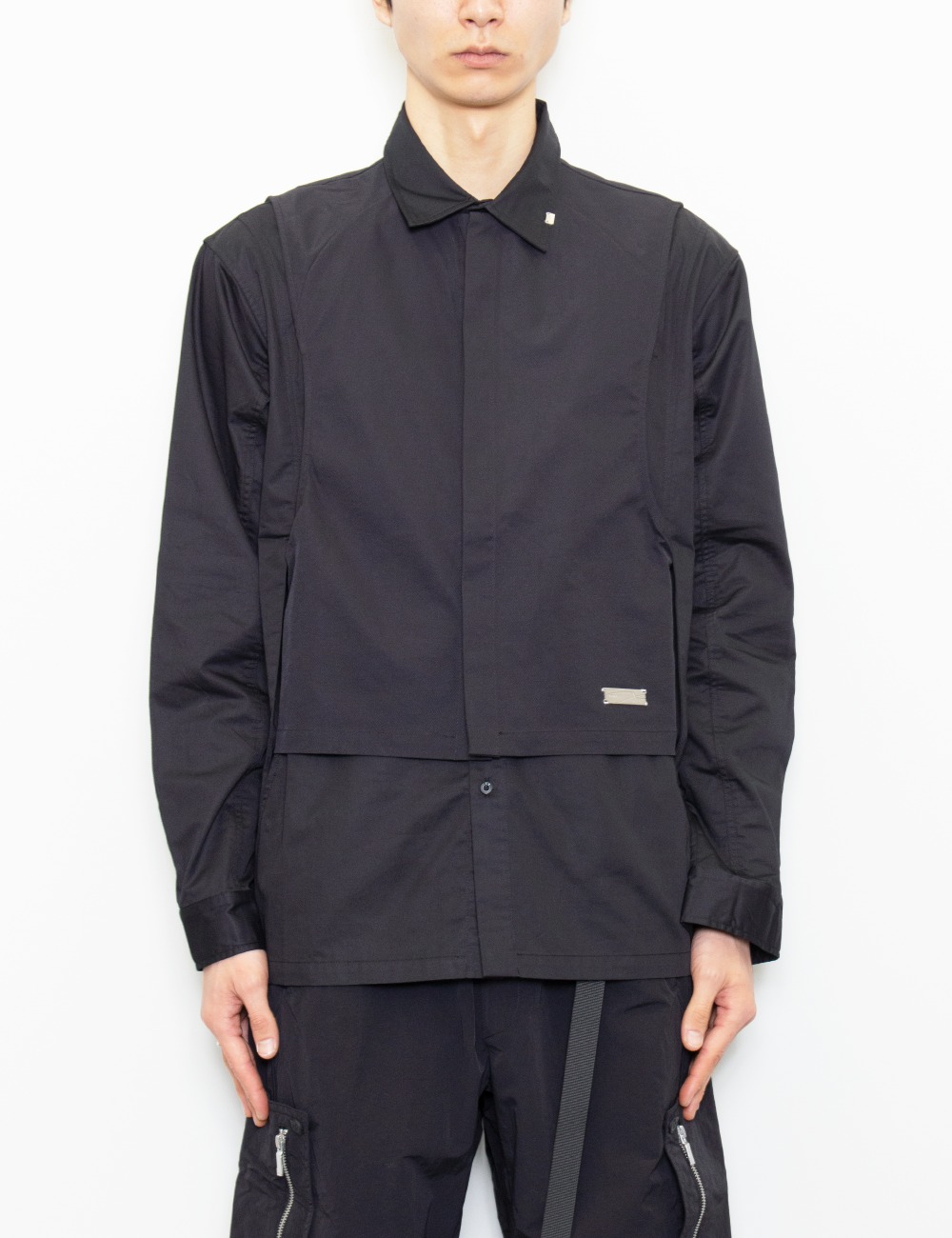 LAYERED TWO PIECES SHIRT_BLACK