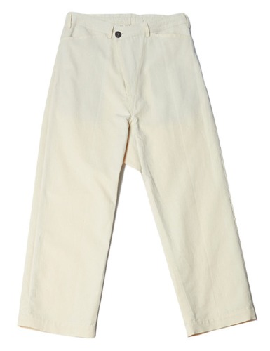 TROUSERS#47 - NATURAL COTTON/WASHI TWILL