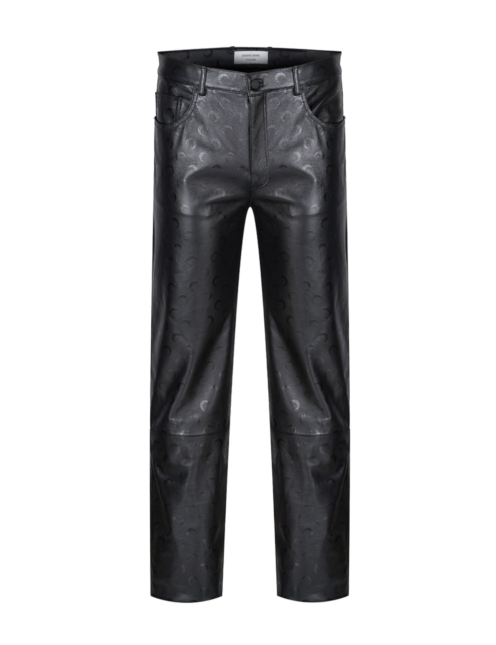 MOON LEATHER TROUSERS_BLACK