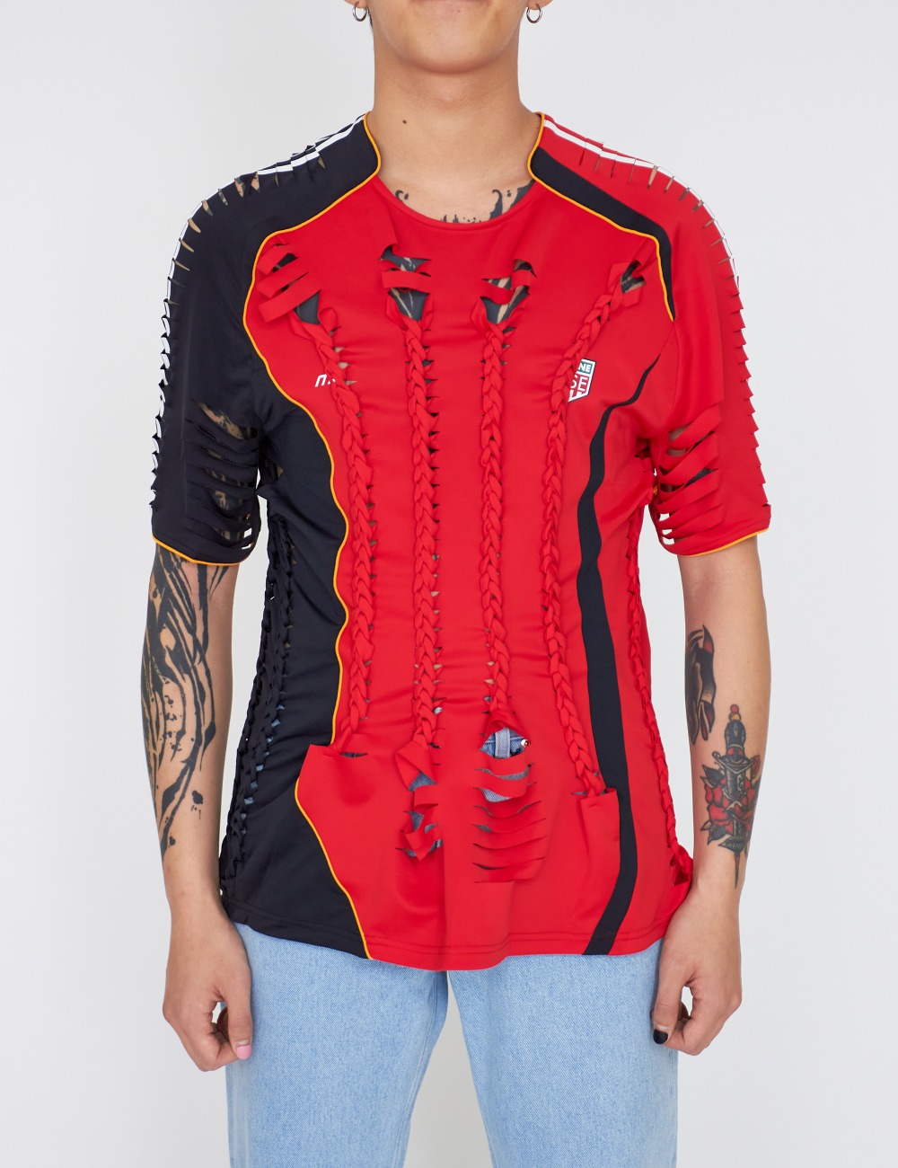 KNOTTED FOOTBALL TOP_RED