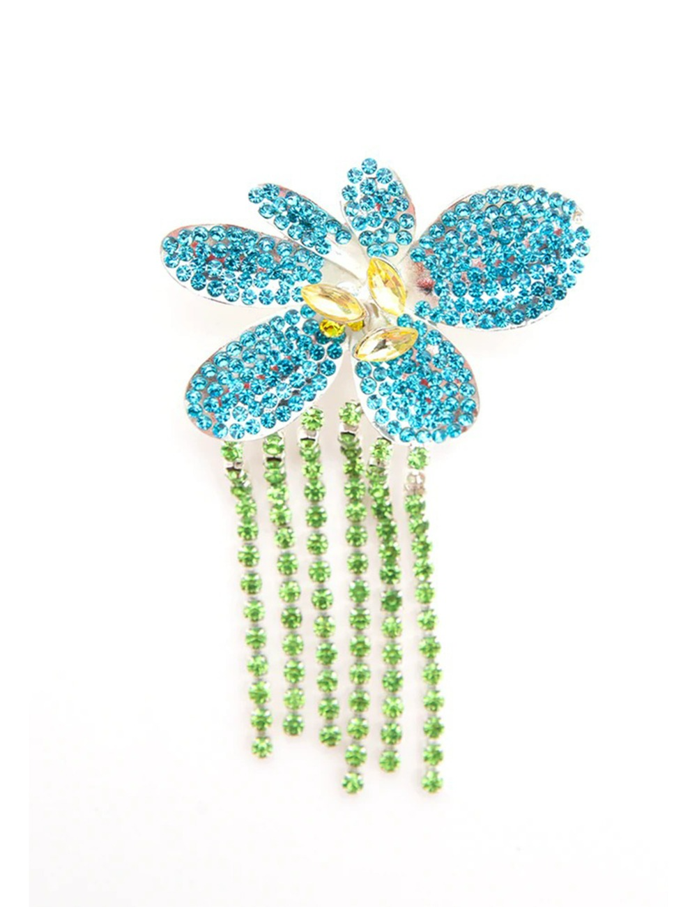 FLOWER PIN_TURQUOISE LIME