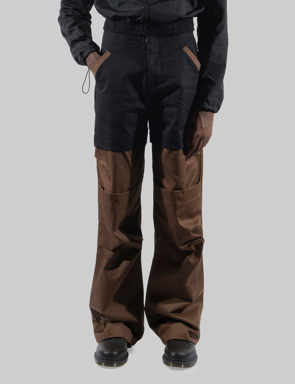 TWO/TONE CHARGO CHINOS_BLACK/BROWN