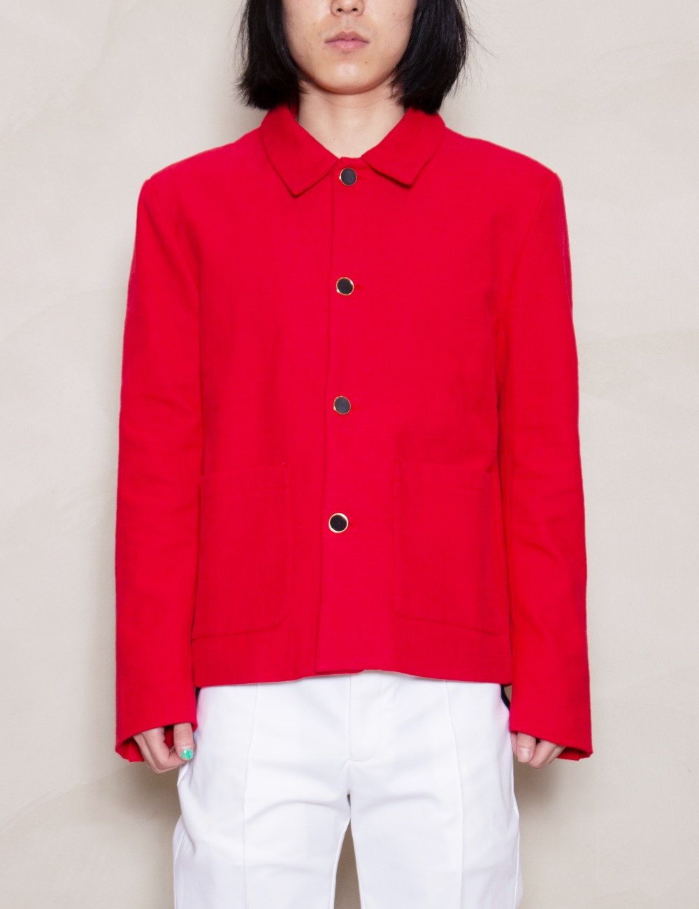 CROPPED JACKET_RED