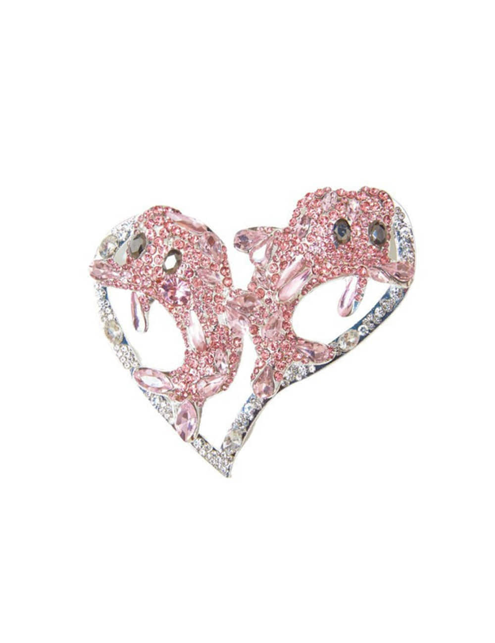 DOLPHIN HEART PIN_PINK
