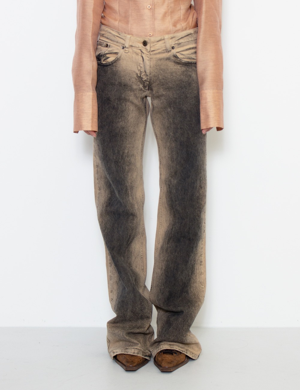 ALICE JEANS_DISTRESSED SAND