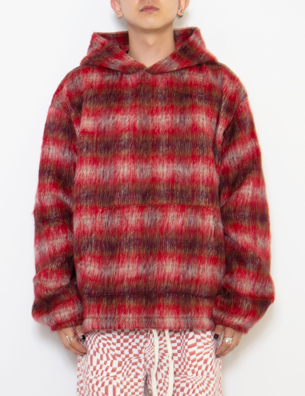 NAMELESS PONCHO HOODIE_RED