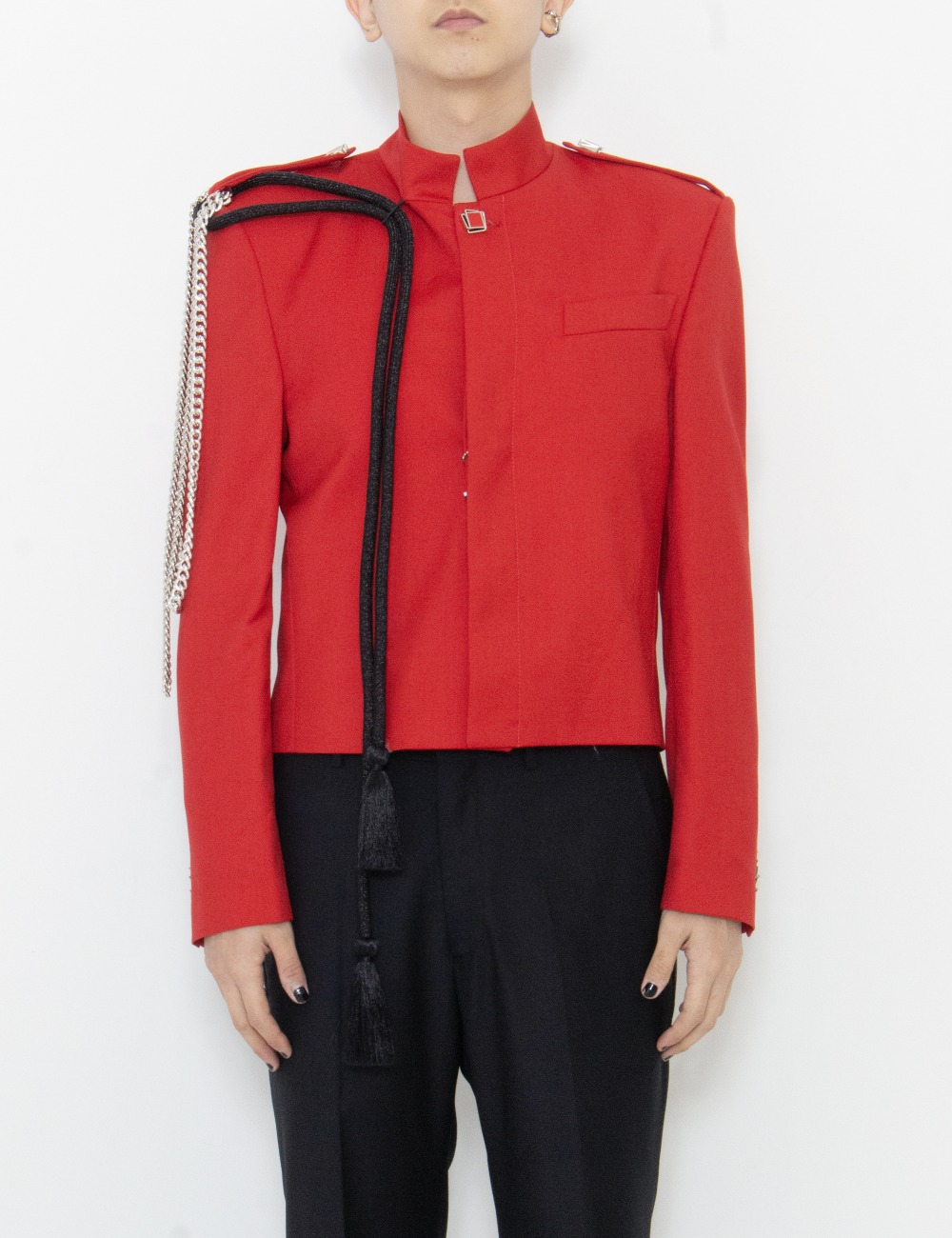 ONE BUTTON JACKET_RED